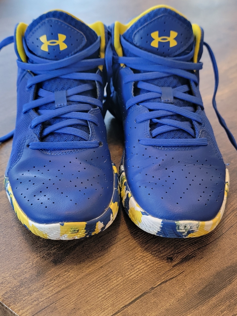 Under Armour Kids Basketball Shoes. Jet 21 Blue & Yellow